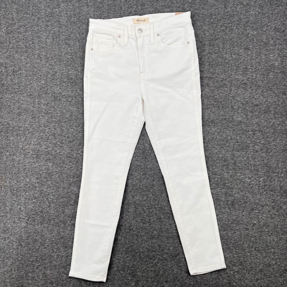 Madewell 10 High-Rise Skinny Jeans White size 29 Magic Pockets New‎ With Tags